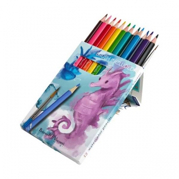 Карандаши Bruno Visconti 12цв DREAM WORLD акварельные, трехгранные, в картонной уп. арт.30-0134