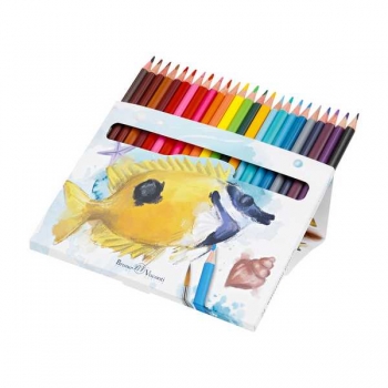 Карандаши Bruno Visconti 24цв DREAM WORLD акварельные, трехгранные, в картонной уп. арт.30-0136