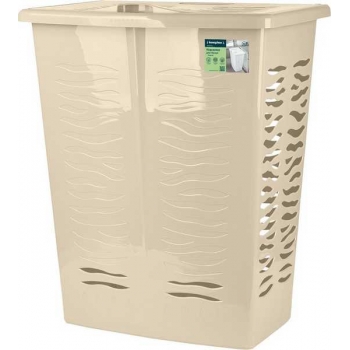 Корзина для белья Keeplex Regular с откидной крышкой 60л 48х34,5х59,5см бежевый топаз арт.KL1708 11 005