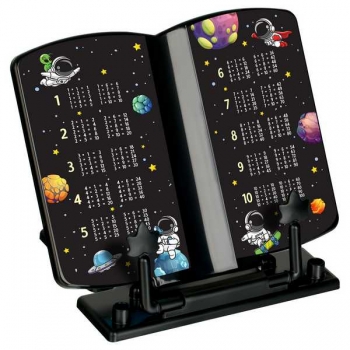 Подставка для книг пластиковая СТАММ 200*200 мм Космонавты  арт.ПК-32109
