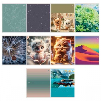 Тетрадь 48л в линейку BG ЭКОНОМ Mix-10. девочки арт.Т5ск48 06098