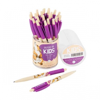 Ручка шариковая автоматическая Bruno Visconti HappyClick. Kids. Лисенок, 0.5мм, синяя арт.20-0241/74