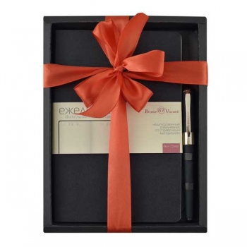 Набор подарочный Bruno Visconti MEGAPOLIS CLASSIC FLEXежедн.недат.А5 142*212мм,192стр,черный+ шар.ручка арт.3-788/07-2