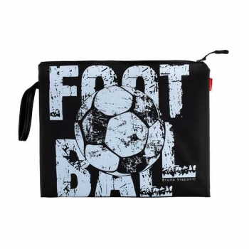 Папка на молнии А4  Bruno Visconti (340х260 мм),ФУТБОЛ, силикон, с петлей арт. арт.14-007/06