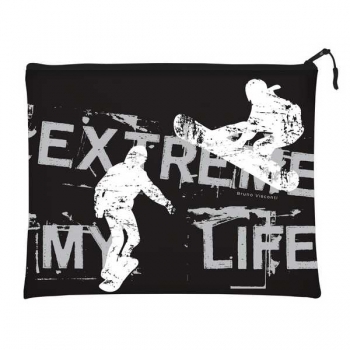 Папка на молнии А5+  Bruno Visconti (260х200 мм),ЭКСТРИМ, силикон, с петлей арт. арт.14-013/07