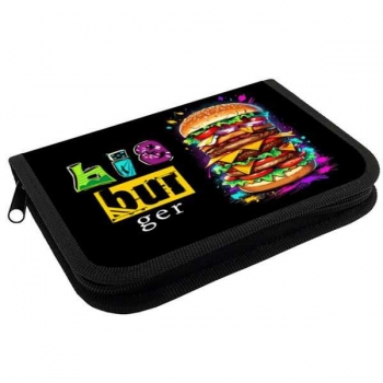 Пенал п/э 1-отделен. большой 190*130 с откидной планкой арт.ПКТ 07-20 Супер бургер