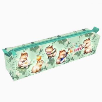 Пенал мягкий объемный 210x45x45 мм арт.ПМО 11-20 Милые капибары