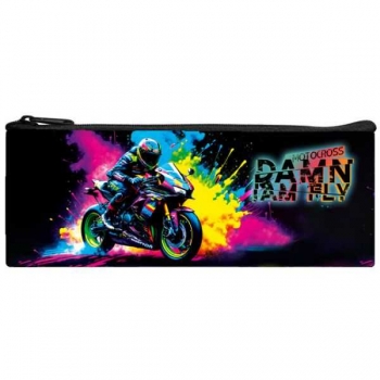 Пенал мягкий 195*75 п/э арт.ПМП 07-20 Мотогонщик