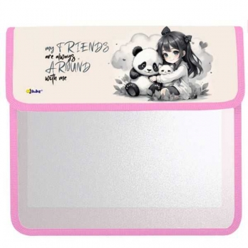 Папка д/тетр. 2-отд. А5 клапан на липучках арт.ПТ-95 Аниме Мои друзья