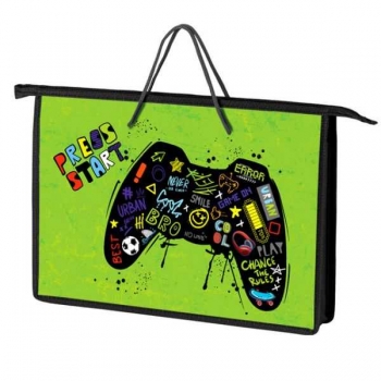 Папка А4 с ручками, пластик арт. ПТ-15 Джойстик арт