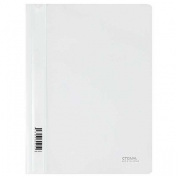 Папка-скоросшиватель A4 СТАММ, 180мкм, белая с прозр. верхом арт.ММ-30901