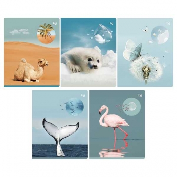 Тетрадь 96л в клетку BG Естественная среда, soft-touch ламинация арт.Т5ск96_лс 59375