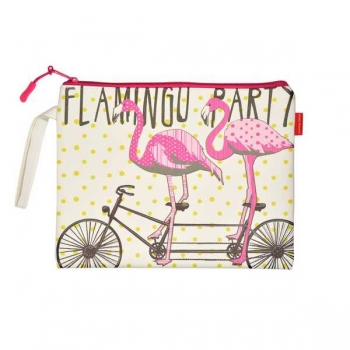 Папка на молнии А5+  Bruno Visconti (260х200 мм), ФЛАМИНГО, экокожа, с петлей арт. арт.14-002/02