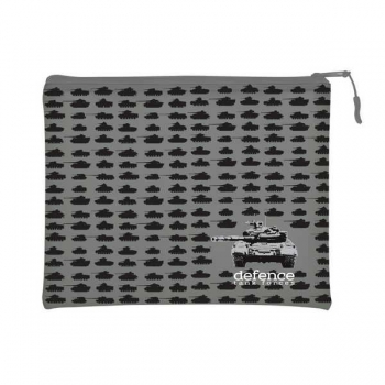 Папка на молнии А5+  Bruno Visconti (260х200 мм),DEFENCE.TANK FORCES, силикон, с петлей арт. арт.14-005/11