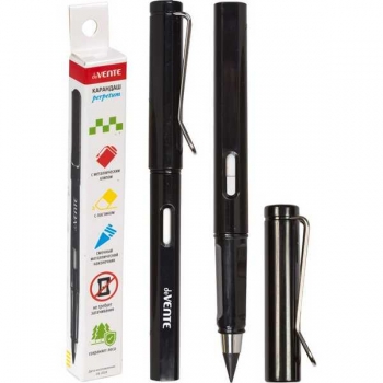 Карандаш deVENTE Perpetum ВЕЧНЫЙ с наконечником из спец. метал. сплава, с ластиком вн.корп, черный арт. 5020305