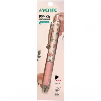 Ручка автоматическая deVENTE Aroma Flowers, 0.7мм, ароматизир. чернила (роза), пластик корп., синяя арт. 5070505