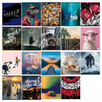 Тетрадь 48л в клетку BG ЭКОНОМ Super Mix-20 арт.Т5ск48 59333