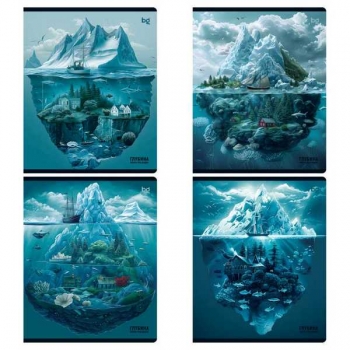 Тетрадь 48л в клетку BG Жизнь под водой арт.Т5ск48 64175