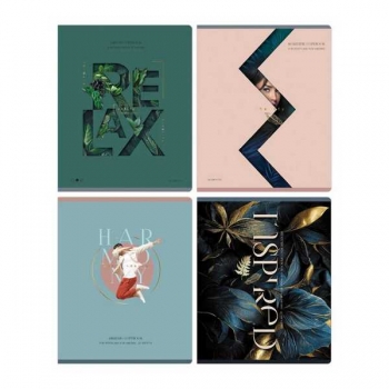 Тетрадь 48л в клетку BG Harmony, матовая ламинация, тиснение фольгой, с форзацем, 70г/м2 арт.Т5ск48_лм_тф 11879