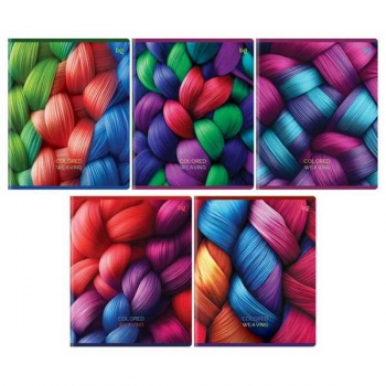 Тетрадь 96л в клетку BG Цветное плетение, выб.лак арт.Т5ск96_вл 08561