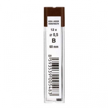 Стержни для автоматич. каранд. 0,5 мм KOH-I-NOOR, B, 12шт./набор  арт.4152/B