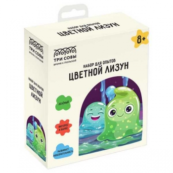 Набор для детского творчества - Химические опыты ТРИ СОВЫ Цветной лизун арт.EX176T