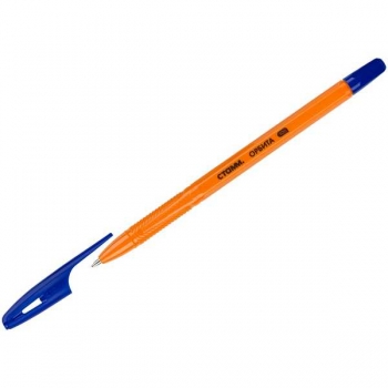 Ручка шариковая  СТАММ Орбита 100, 0.7мм, оранжевый корпус, синяя   арт.РШ-30140
