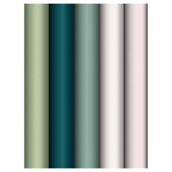 Бумага подарочная 70*100см,  MESHU Serene colors в рулонах, 80 г/м2, 1 лист, глянцевая, 5 дизайнов арт.MS_66826