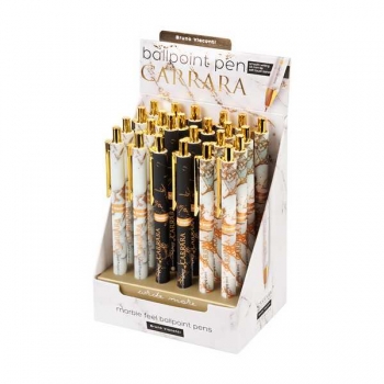 Ручка шариковая автоматическая Bruno Visconti CARRARA, 0.5мм, синяя, корпус ассорти арт.20-0281/61