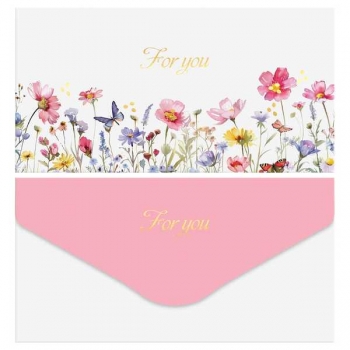 Конверт для денег 85*164мм MESHU For you, soft-touch, фольга арт.MS_65046