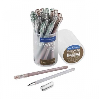 Ручка шариковая Bruno Visconti FirstWrite.Morandi diamond, 0.5мм, синяя, корпус ассорти арт.20-0438