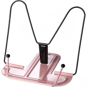 Подставка для книг с упором металлическая, розовая арт.2Г-07-00Р