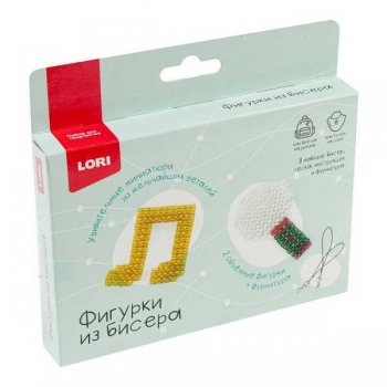 Набор для детского творчества - Брелоки. Фигурки из бисера Нота, микрофон арт.Бис-109