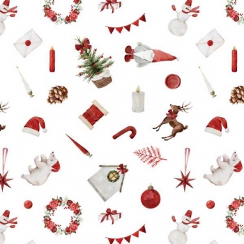 Бумага подарочная новогодняя 70*100см,  Bruno Visconti НОВЫЙ ГОД в рулонах, 80 г/м2, 1 лист  арт.2-811/08