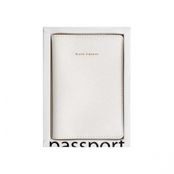 Обложка на паспорт Bruno Visconti, фактурная экокожа, белая арт.3-619/10