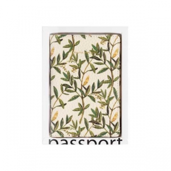 Обложка на паспорт Bruno Visconti FLORA.Олива, фактурная экокожа арт.3-620/12