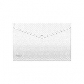 Папка-конверт А4 на кнопке ErichKrause Clear Rhombs, 160мкм, полупрозрачная арт.59670