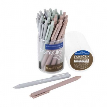 Ручка шариковая автоматическая Bruno Visconti PointClick.Morandi diamond, 0.38мм, синяя, корпус ассорти арт.20-0436