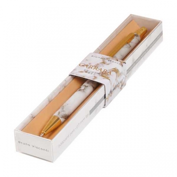 Ручка Bruno Visconti  Felicita.CARRARA шарик.автомат.в картон.футляре,0.7мм,синяя,метал.корпус арт.20-0263/26