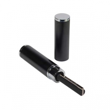 Ручка Bruno Visconti BERGAMO шарик.автомат.в круглом тубусе,0.7мм,синяя,черный мет.корпус,черный футляр арт.20-0244/02