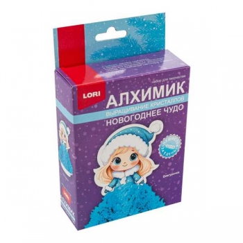Набор для детского творчества - Выращивание кристаллов. Фигурка новогодняя Снегурочка арт.Крф-049