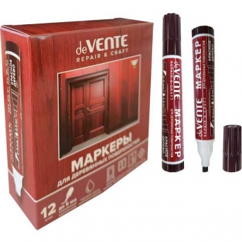 Маркер для деревянных поверхностей deVENTE Repair кругл. корп., скошен. наконечн, цвет-КРАСНОЕ ДЕРЕВО арт.5044407
