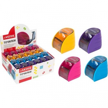 Точилка deVENTE пластмассовая, 1 отверстие с контейнером  арт.4071410