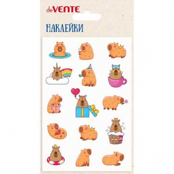 Наклейки deVENTE  10*15 см Капибара, puff, объемные, многоразовые арт.8002453