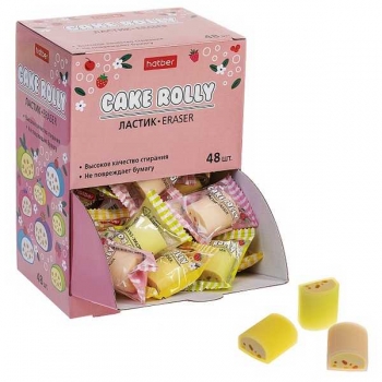 Ластик Hatber Cake Roll, в картонной дисплей-витрине арт.ER_083266