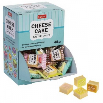 Ластик Hatber Cheese cake, в картонной дисплей-витрине арт.ER_083265