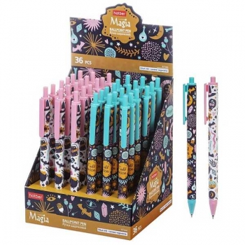 Ручка шариковая автоматическая Hatber Magia, 0.7мм, чернила на масляной основе, корпус ассорти, синяя арт.BP_078447 Ручка шариковая автоматическая Hatber Magia, 0.7мм, чернила на масляной основе, корпус ассорти, синяя арт.BP_078447