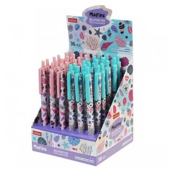 Ручка шариковая автоматическая Hatber Marine, 0.7мм, чернила на масляной основе, корпус ассорти, синяя арт.BP_078448 Ручка шариковая автоматическая Hatber Marine, 0.7мм, чернила на масляной основе, корпус ассорти, синяя арт.BP_078448