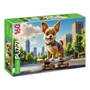 Пазл 160 эл. Hatber ECO Щенок на скейте, 220х330мм арт.160ПЗ4_32803