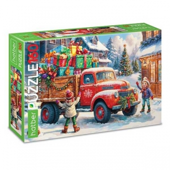Пазл  новогодний 160 эл. Hatber ECO Волшебный грузовик, 220х330мм арт.160ПЗ4_35208